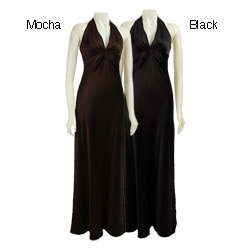 Laundry by Design Women's Satin Halter Gown.