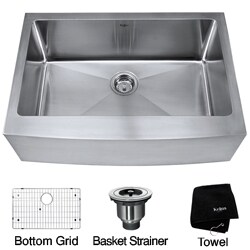 Kraus 30-inch Farmhouse Single Bowl Stainless Steel Kitchen Sink