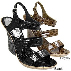 Liliana by Adi Women's Croc-print Sandals