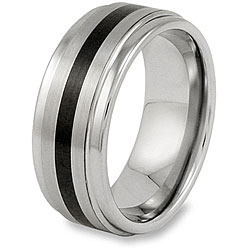 Tungsten Carbide Black Resin Inlay Band (9mm)