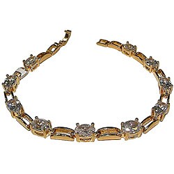 Goldplated Cubic Zirconia Tennis-style Bracelet