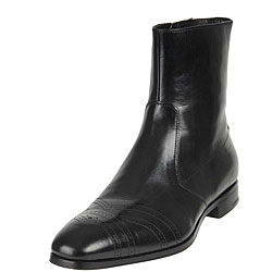Prada Men's Black Leather Ankle Boots