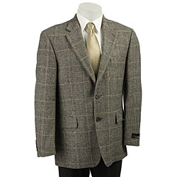Bill Blass Men's Camel Hair Black and White Sportcoat
