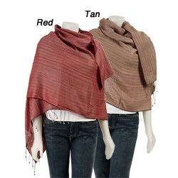 Himalaya Trading Company Pashmina Multi-color Stripe Shawl