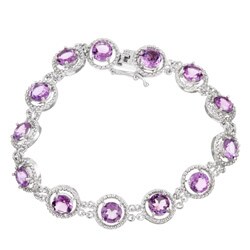 Sterling Silver Amethyst Bracelet