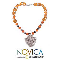 Carnelian 'Garden of Love' Necklace (India)