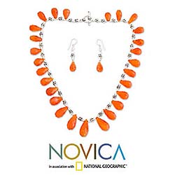 Carnelian 'Happy Sophistication' Jewelry Set (India)