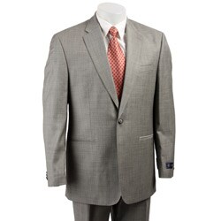 Sean John Men's Black/ White Sharkskin Wool Suit