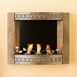Bristol Antique Gold Wall Mount Fireplace
