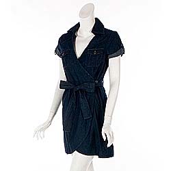 JFW Junior's Denim Wrap Dress