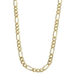 14k Gold over Silver 18-inch Figaro Chain
