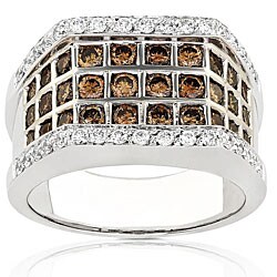 18k Gold 1 7/8ct TDW Champagne Diamond Band (G-H, VS) (Size 7.5)