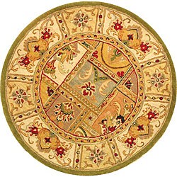 Handmade Classical Wool Panel Rug (8' Round)