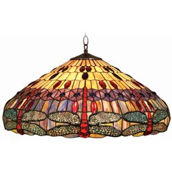 Save 72% on Tiffany-style Dragonfly Hanging Light at Overstock