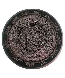Lacquer and Silver Decorative Platter