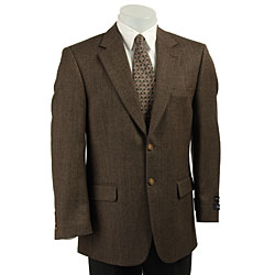 Haspel Men's Brown Herringbone Lambswool Sportcoat