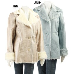 Dennis Basso Women's Faux Shearling Coat