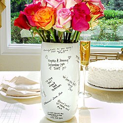 Guest Signature Ceramic Vase