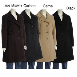 Larry Levine Women's Button-front Wool Coat