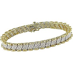 10k Yellow Gold 3ct TDW Diamond Bracelet (I-J, I2-I3)
