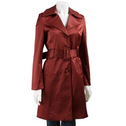 Live A Little Women's Satin Trench Coach