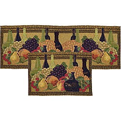 Wine Classic Two-piece Tapestry Rug/ Runner Set