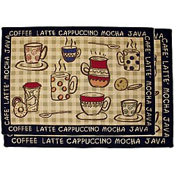 Rustic Cafe Two-piece Tapestry Rug/ Runner Set (19' x 27', 19' x 54')