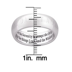 Stainless Steel Engraved 'Serenity' Band