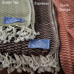Himalaya Trading Co. Two-tone Cashmere Throw