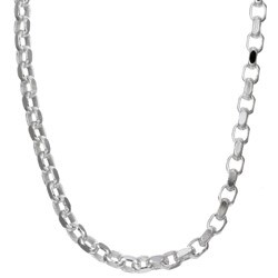 Sterling Silver 24-inch Fancy Rolo Chain (3.25 mm )