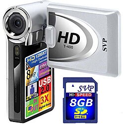 SVP T400S 1280x720p HD Camcorder with 8GB SDHC Card