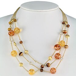 Genuine Italian Murano 3-strand Glass Necklace
