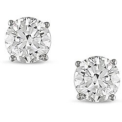14k Gold 1ct TDW Round Traditional Diamond Stud Earrings (H-I, I1-I2)
