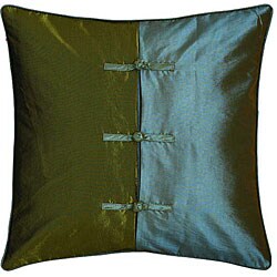 Chinese Ties Green/ Blue Pillow Sham