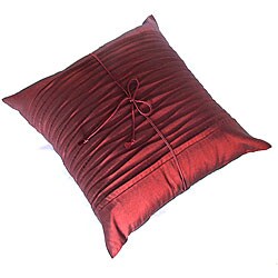 Decorative Pleated Purple Cotton Cushion Cover