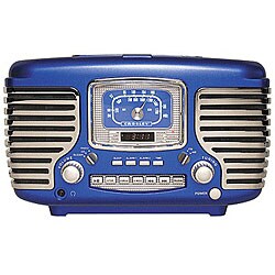 Crosley CR612-BL Blue CD/Radio Alarm Clock 