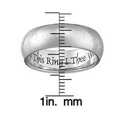 Stainless Steel 'With This Ring' Message Band
