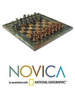 Soapstone 'The Game of Chess' Set (Brazil)