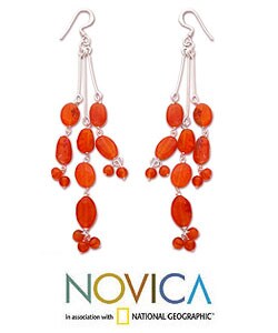Carnelian 'Wishes' Earrings (India)