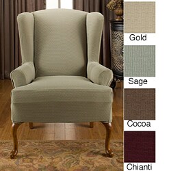 Mosaic Stretch Wing Chair Slipcover