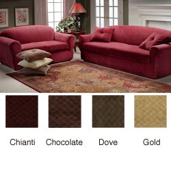 Diamond Stretch 2-piece Sofa Slipcover
