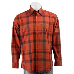 FINAL SALE Alex Cannon Men's Herringbone Plaid Cotton Shirt