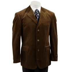 FINAL SALE Kroon Men's Brown Corduroy 3-button Blazer