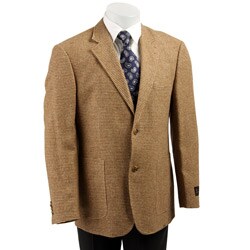 FINAL SALE Kroon Men's Tan Check Camel Hair Blazer