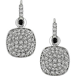 14k Gold 1/2ct TDW Black/ White Diamond Earrings (H-I-J, I1-I2)