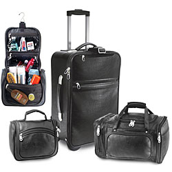 FAA-approved Koskin Leather 3-piece Luggage Set