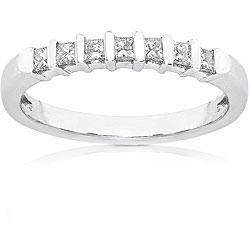14k Gold 1/4ct TDW Princess Diamond Wedding Band (G-H, I1-I2)
