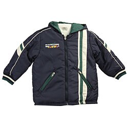 Bon Bebe Toddler Boy's Navy/ Green Racing Jacket