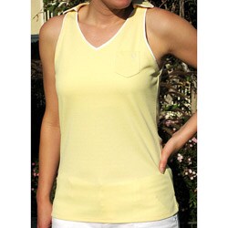 Green Tee Women's Yellow Petite Hep Halter