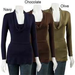 Tammy Mars Women's Cowl-neck Tie Waist Top
